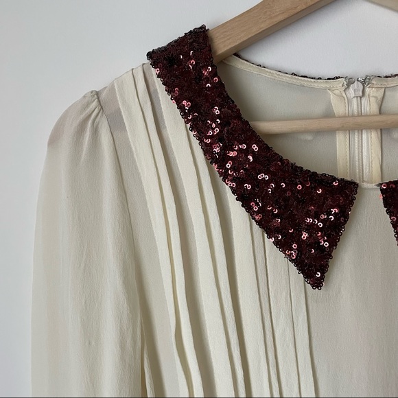 Sequin and Silk blouse - Picture 1 of 8